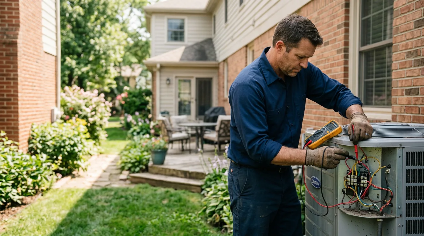HVAC technician working near Van Voorhis, PA